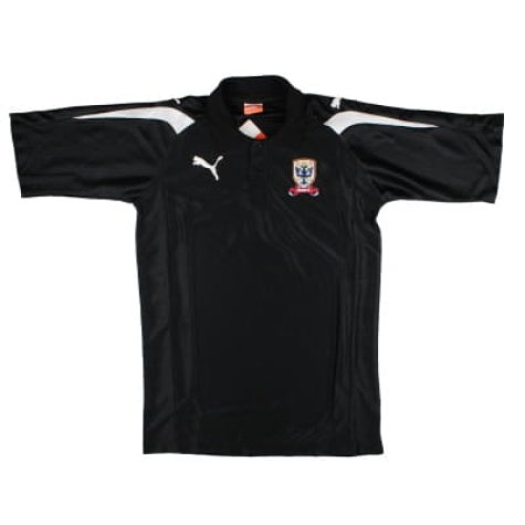 2015-2016 Airdrie Pre-Match Polo Shirt (Black) - Kids