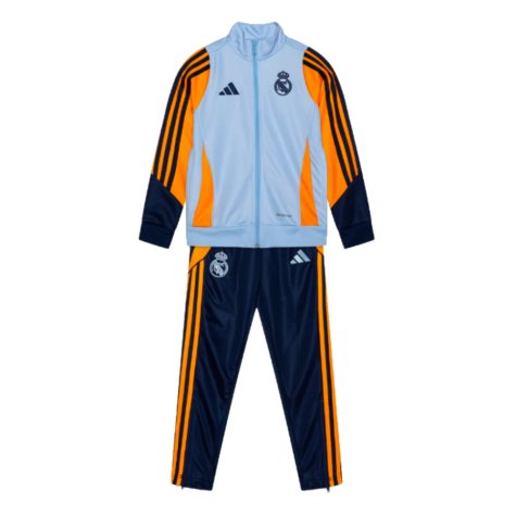 2024-2025 Real Madrid Tracksuit (Glow Blue) - Kids