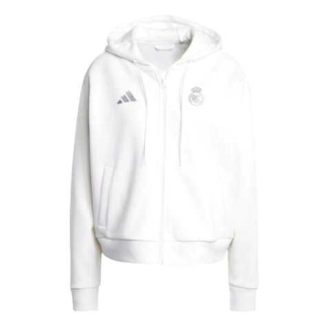 2024-2025 Real Madrid Anthem Jacket (White) - Womens