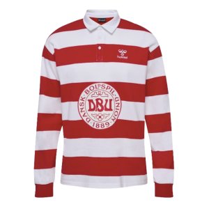 2024-2025 Denmark Rugby Striped Polo Shirt (Red)