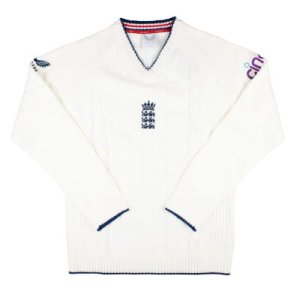 2024-2025 England Test Cricket Knitted Sweatshirt (White)