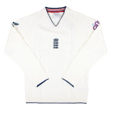 2024-2025 England Test Cricket Knitted Sweatshirt (White)