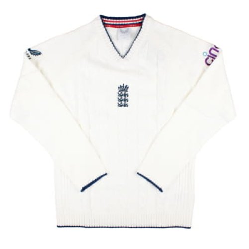 2024-2025 England Test Cricket Knitted Sweatshirt (White)