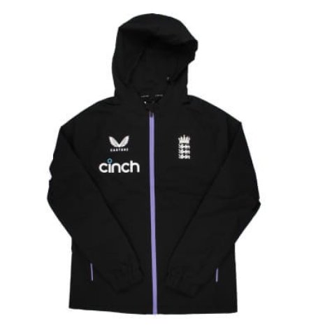 2024-2025 England Cricket Training Rain Jacket (Black)