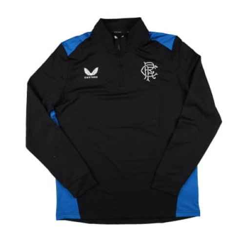 2023-2024 Rangers Matchday 1/4 Zip Midlayer Black (Unsponsored)