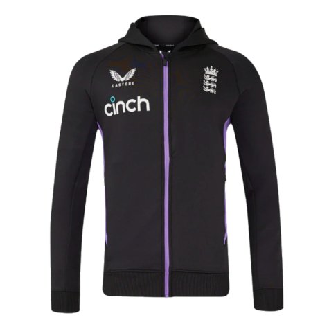 2024-2025 England Cricket Mens Full Zip Training Hoody (Caviar)