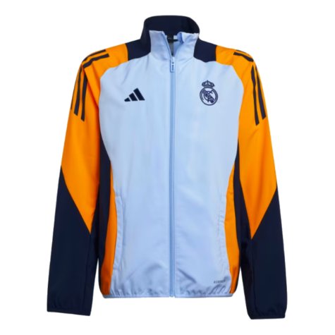 2024-2025 Real Madrid Presentation Jacket (Glow Blue) - Kids