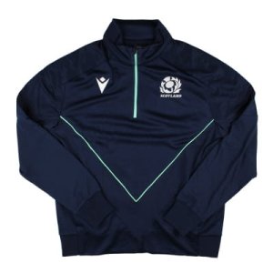 2024-2025 Scotland Rugby Travel 3D Half Zip Top (Navy) - Kids