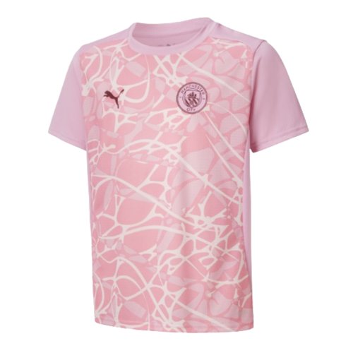 2024-2025 Man City Pre-Match Shirt (Pink Icing) - Kids