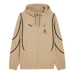 2024-2025 AC Milan Prematch Woven Jacket (Tan)