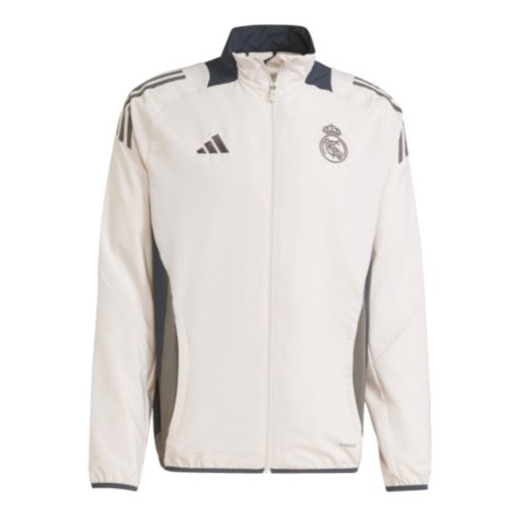 2024-2025 Real Madrid EU Presentation Jacket (Putty Mauve)