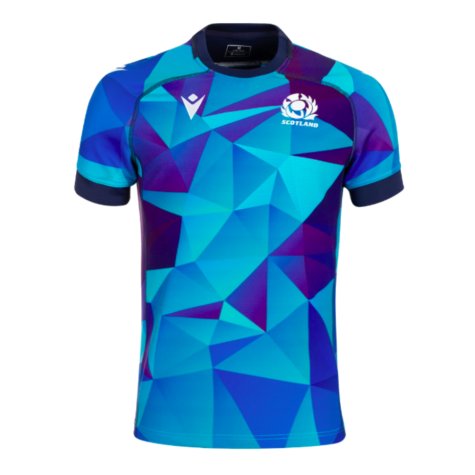 2024-2025 Scotland Rugby Training Jersey (Blue) - Kids