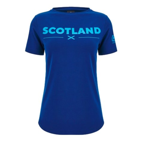 2024-2025 Scotland Rugby Leisure Cotton T-Shirt (Navy) - Womens