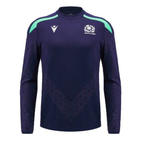 2024-2025 Scotland Rugby Training Round Neck Top (Navy) - Kids