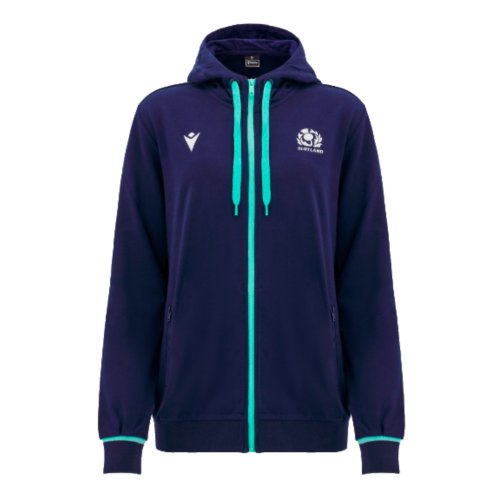 2024-2025 Scotland Rugby Cotton Full Zip Hoodie (Navy) - Womens