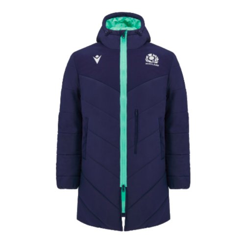 2024-2025 Scotland Rugby 3/4 Length Padded Jacket (Navy) - Kids