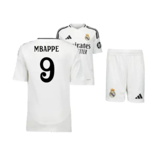 2024-2025 Real Madrid Home Youth Kit (Mbappe 9)