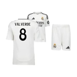 2024-2025 Real Madrid Home Youth Kit (Valverde 8)