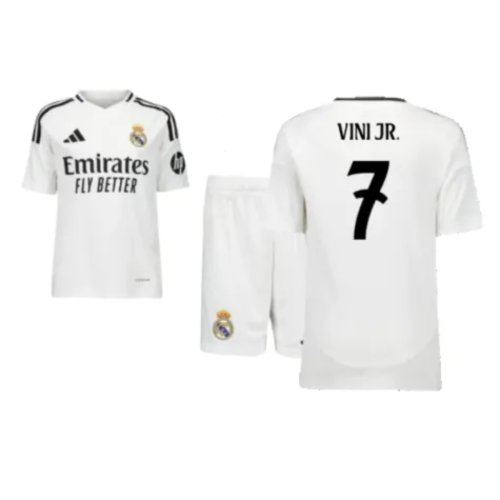 2024-2025 Real Madrid Home Youth Kit (Vini Jr. 7)