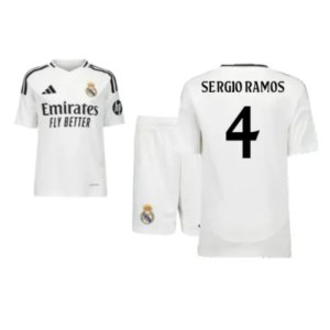 2024-2025 Real Madrid Home Youth Kit (Sergio Ramos 4)