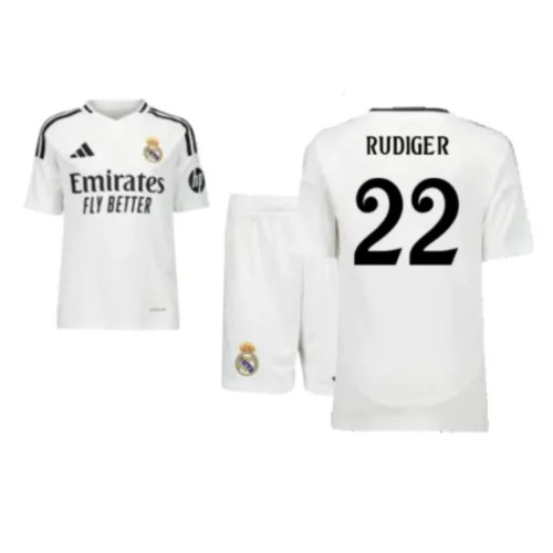 2024-2025 Real Madrid Home Youth Kit (Rudiger 22)