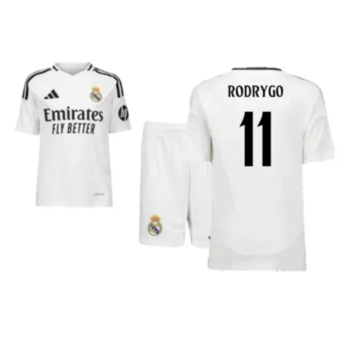 2024-2025 Real Madrid Home Youth Kit (Rodrygo 11)