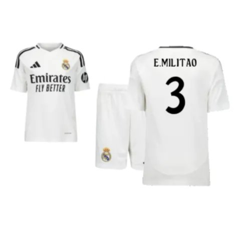 2024-2025 Real Madrid Home Youth Kit (E.Militao 3)