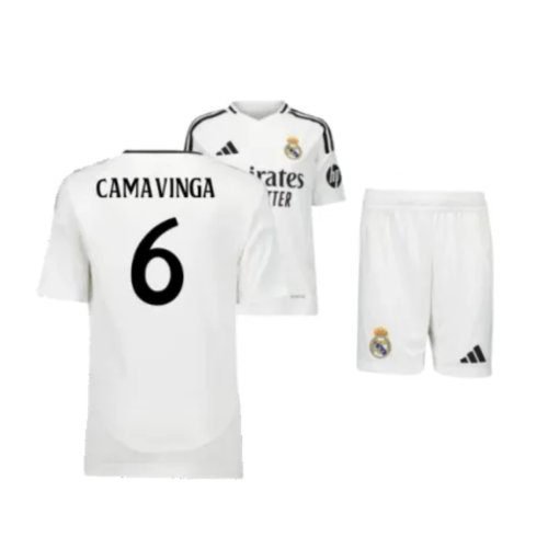 2024-2025 Real Madrid Home Youth Kit (Camavinga 6)