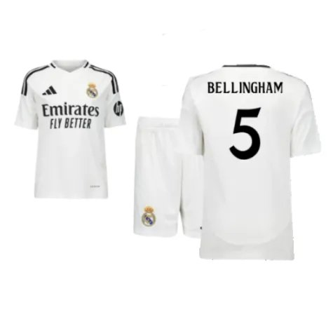 2024-2025 Real Madrid Home Youth Kit (Bellingham 5)