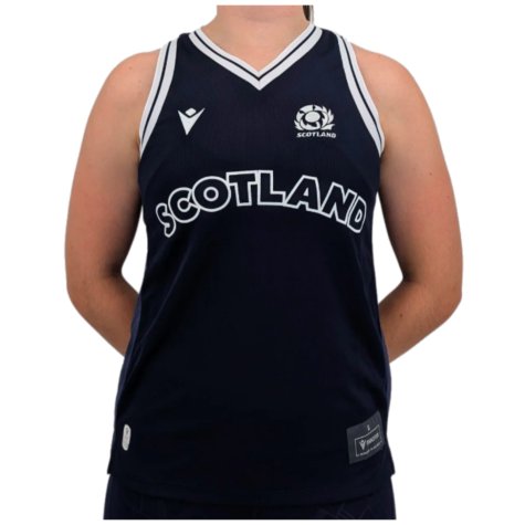 2024-2025 Scotland Rugby Training Singlet (Navy) - Womens