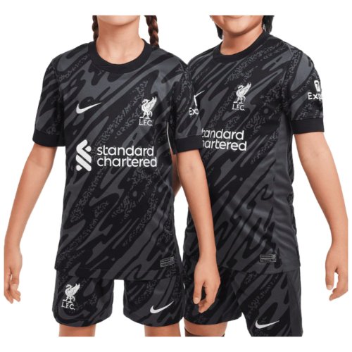 2024-2025 Liverpool Home Goalkeeper Shirt (Black) - Kids