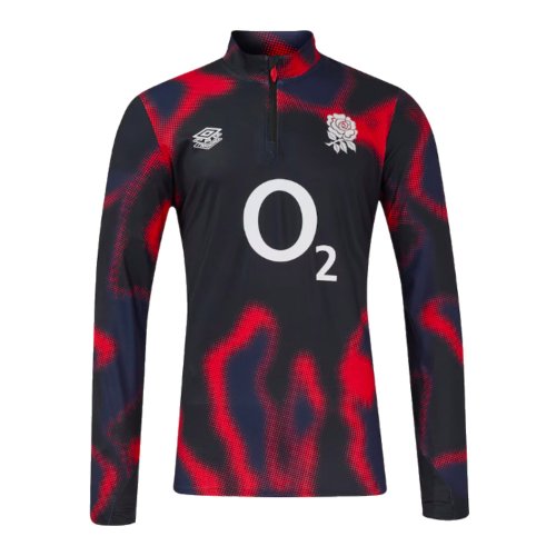 2024-2025 England Rugby Warm Up Midlayer (Black)