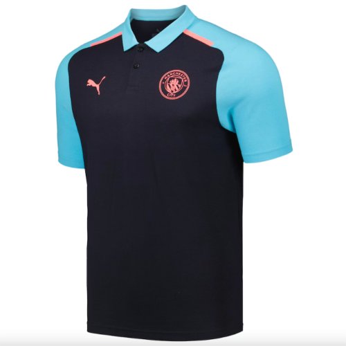 2023-2024 Man City Casuals Polo (Dark Navy)