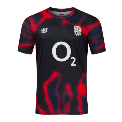 2024-2025 England Rugby Warm Up Jersey (Black)