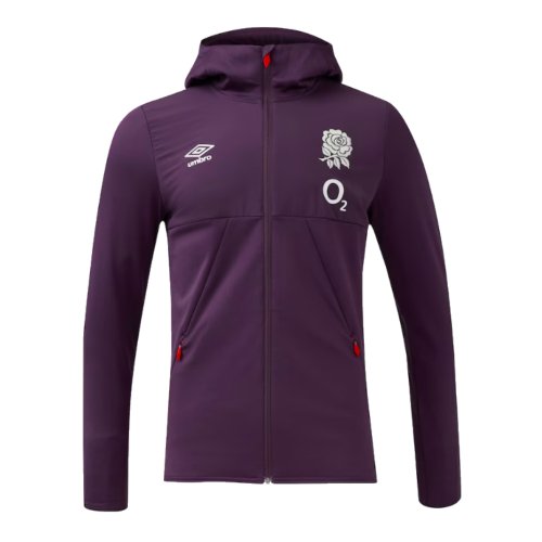 2024-2025 England Rugby Hooded Jacket (Nightshade)