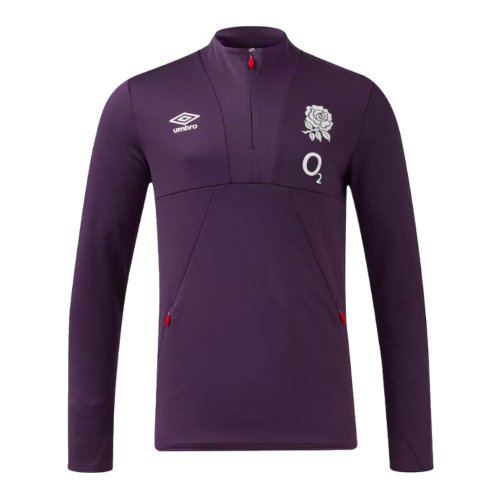 2024-2025 England Rugby 1/2 Zip Training Fleece (Nightshade)