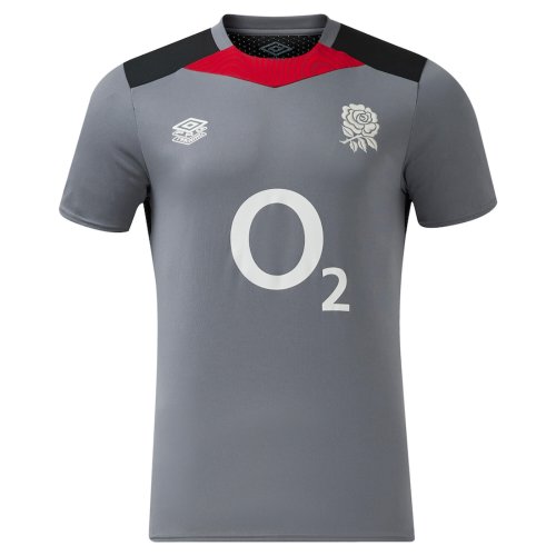 2024-2025 England Rugby Gym Tee O2 (Grey)