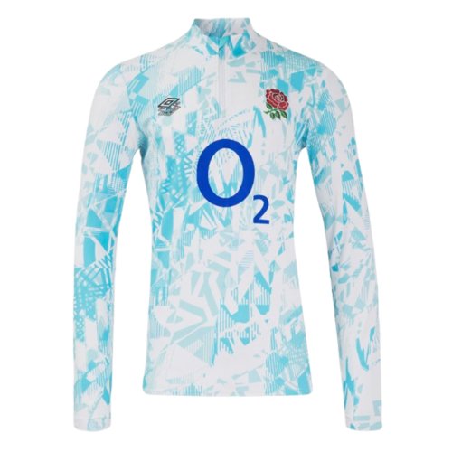 2024-2025 England Rugby Warm Up Mid Layer (White) - Kids