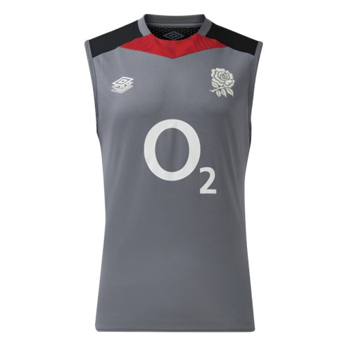 2024-2025 England Rugby Sleeveless Jersey O2 (Grey)