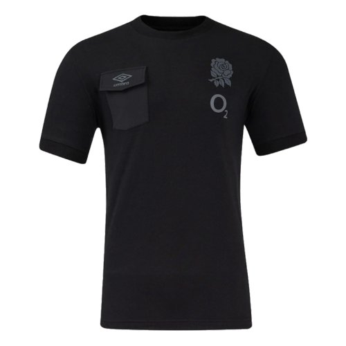 2024-2025 England Rugby Presentation Tee O2 (Black)