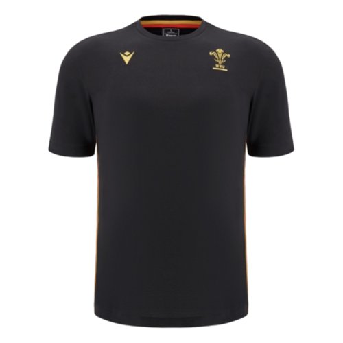 2024-2025 Wales Rugby Travel Cotton T-Shirt (Black)