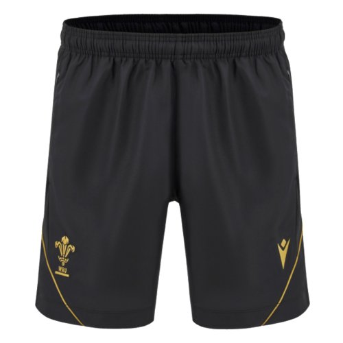 2024-2025 Wales Rugby Training Micro Bermuda Shorts (Black)