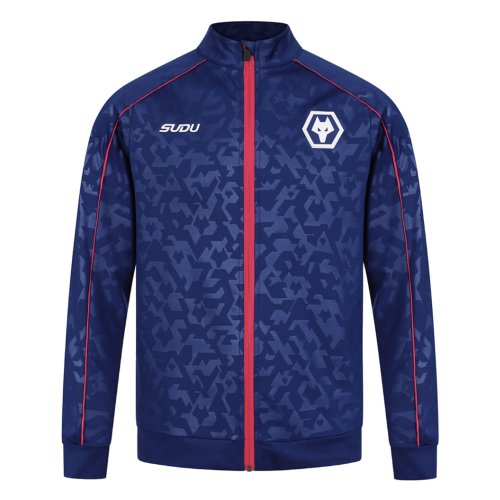 2024-2025 Wolves Pre Match Anthem Jacket - Blue