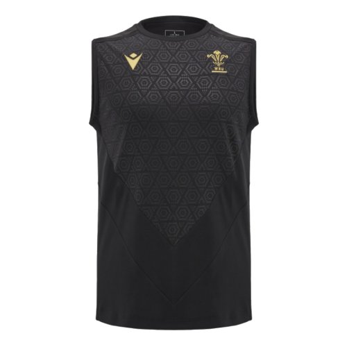 2024-2025 Wales Rugby Sleeveless Training Shirt (Black)