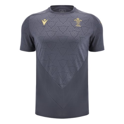 2024-2025 Wales Rugby Training Poly Shirt (Anthracite)