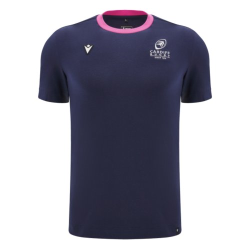 2024-2025 Cardiff Blues Rugby Ath Cotton Tee (Navy)