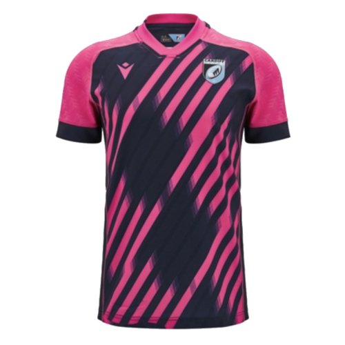 2024-2025 Cardiff Rugby Training Jersey (Navy-Pink) - Kids