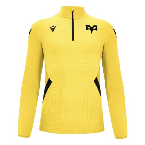 2024-2025 Ospreys Rugby 1/4 Zip Training Top (Yellow)