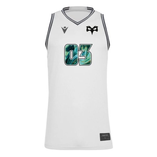 2024-2025 Ospreys Rugby Basketball Vest (White)