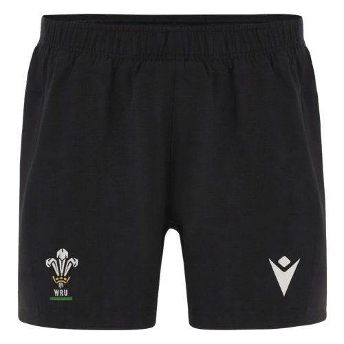 2024-2025 Wales Rugby Training Shorts (Black) - Kids